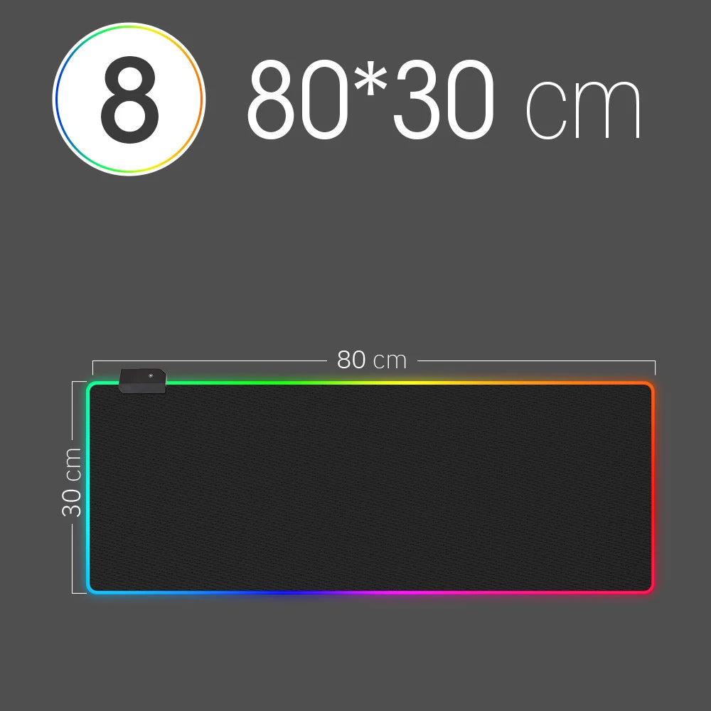 LED Light Mousepad RGB Keyboard Cover Desk-mat