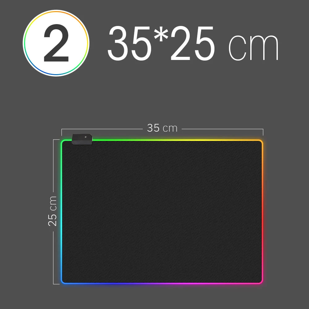 LED Light Mousepad RGB Keyboard Cover Desk-mat