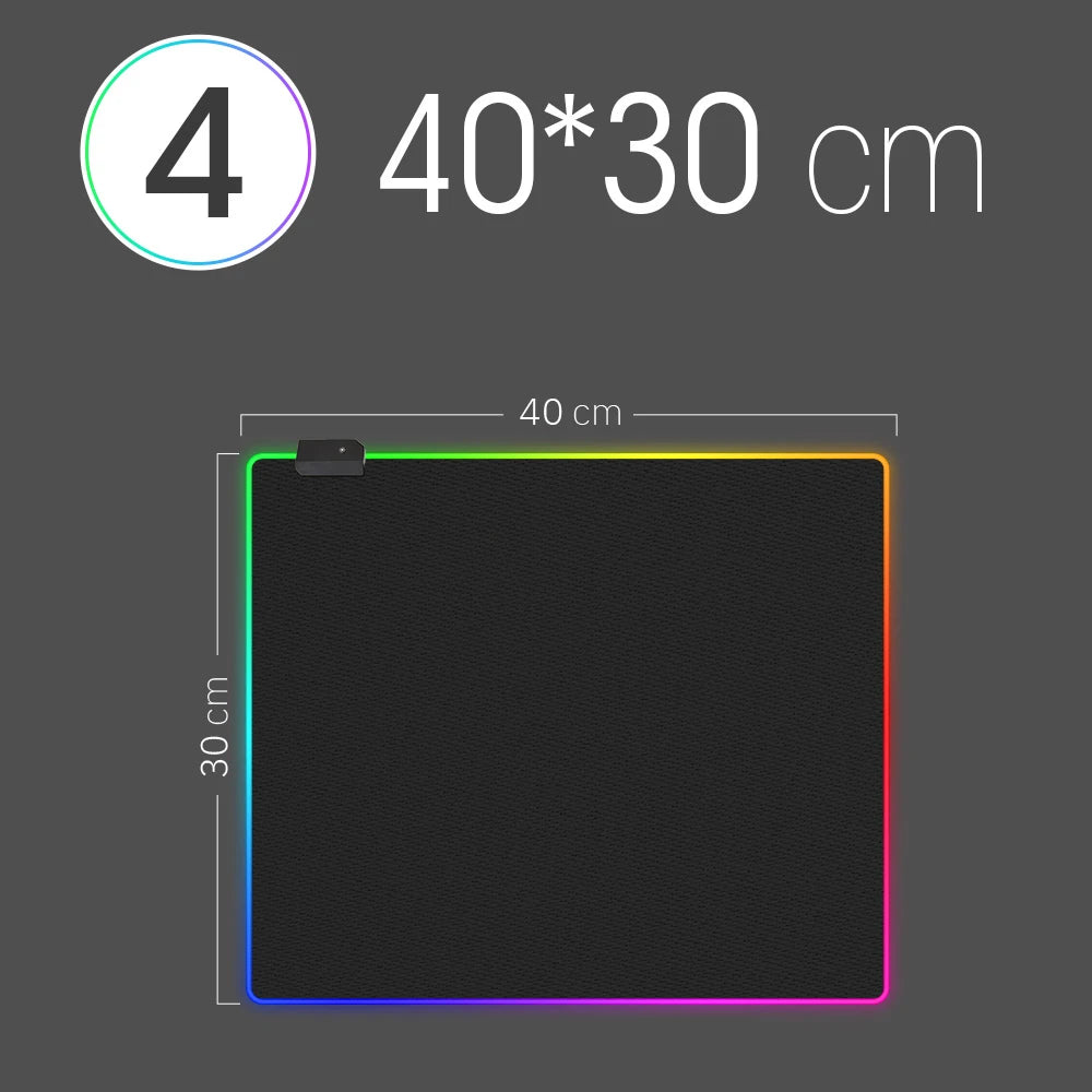 LED Light Mousepad RGB Keyboard Cover Desk-mat