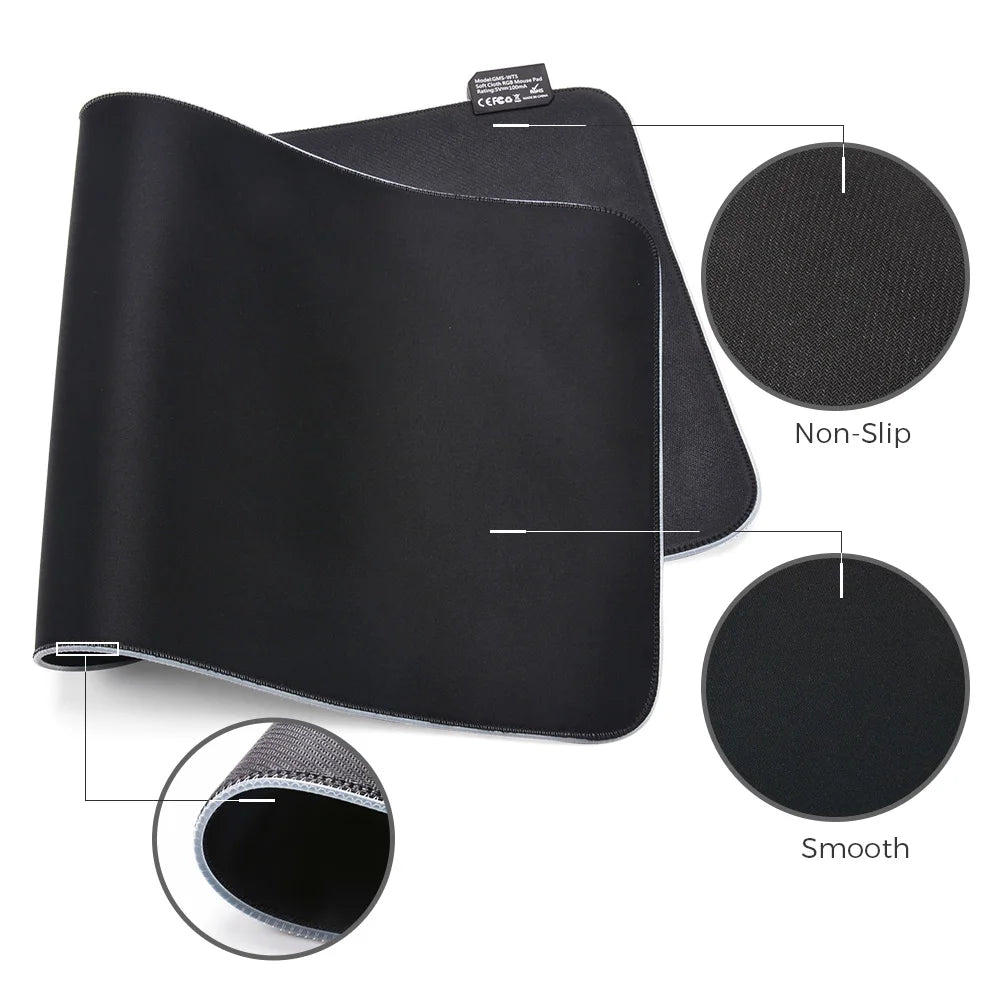 LED Light Mousepad RGB Keyboard Cover Desk-mat