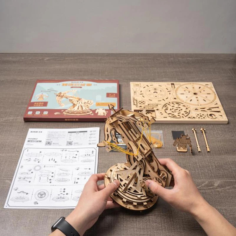 Medieval Siege Weapons – 3D Wooden Puzzle Set (Ballista & Artillery Models)