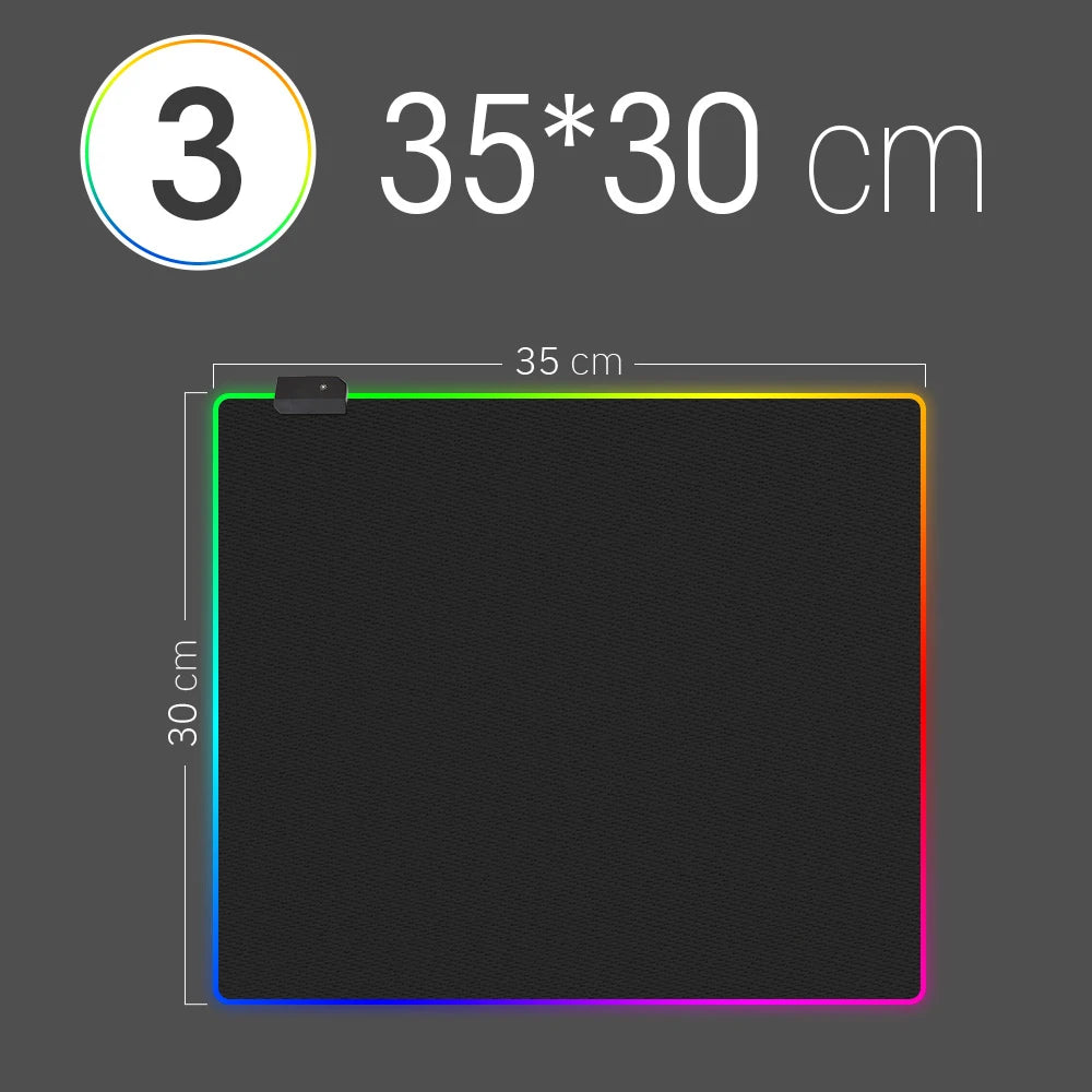 LED Light Mousepad RGB Keyboard Cover Desk-mat