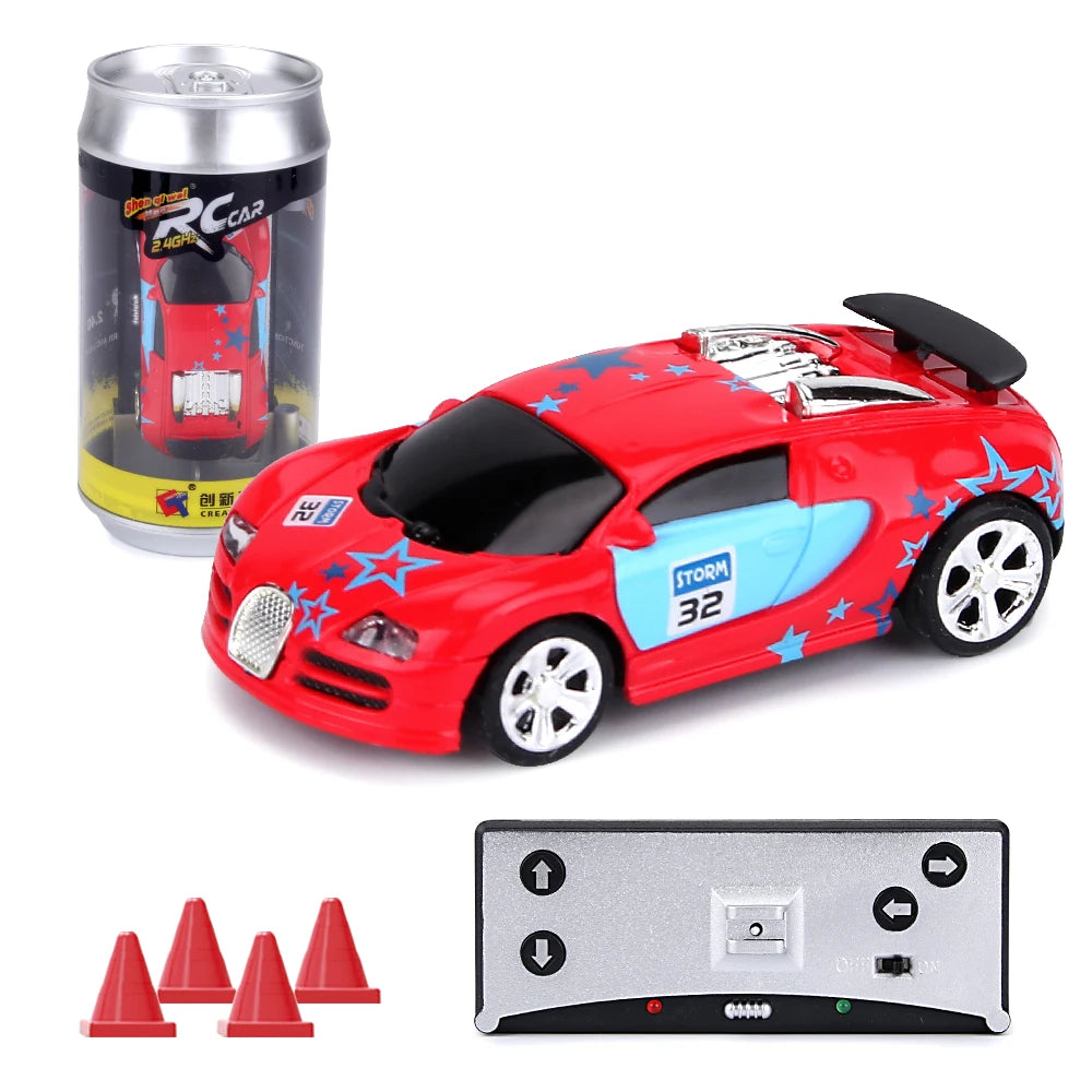 1:58 Mini RC Drift Car – Bluetooth-Controlled Toy in PVC Can Pack (Model 8023)