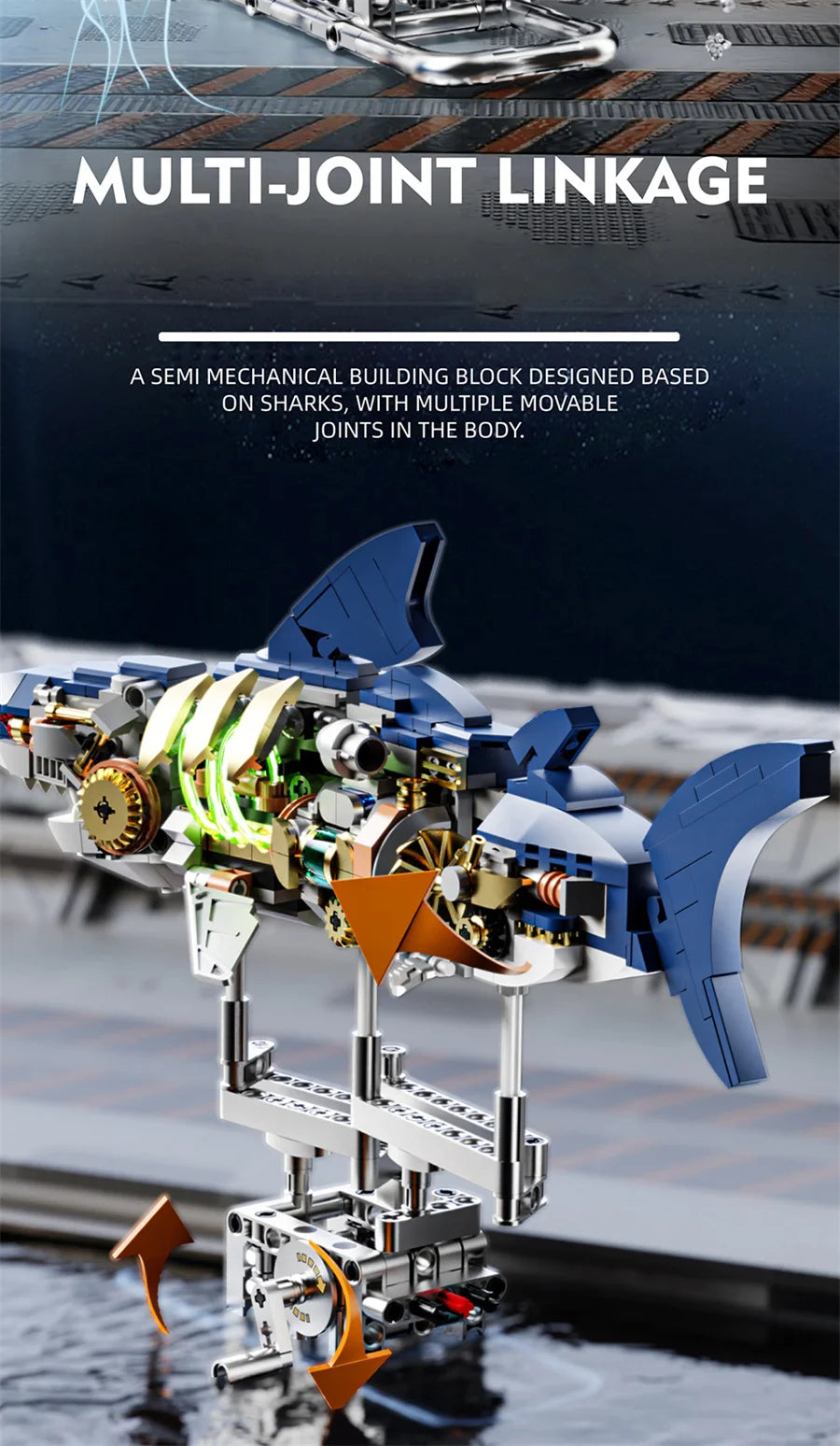 Mechanical Sea & Land Animal Building Block Sets