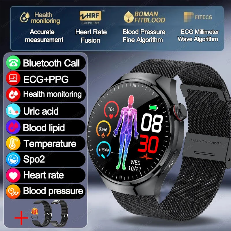 VitaPulse TK26 – 5-Organ Health Smartwatch with Uric Acid & Blood Lipid Tracker