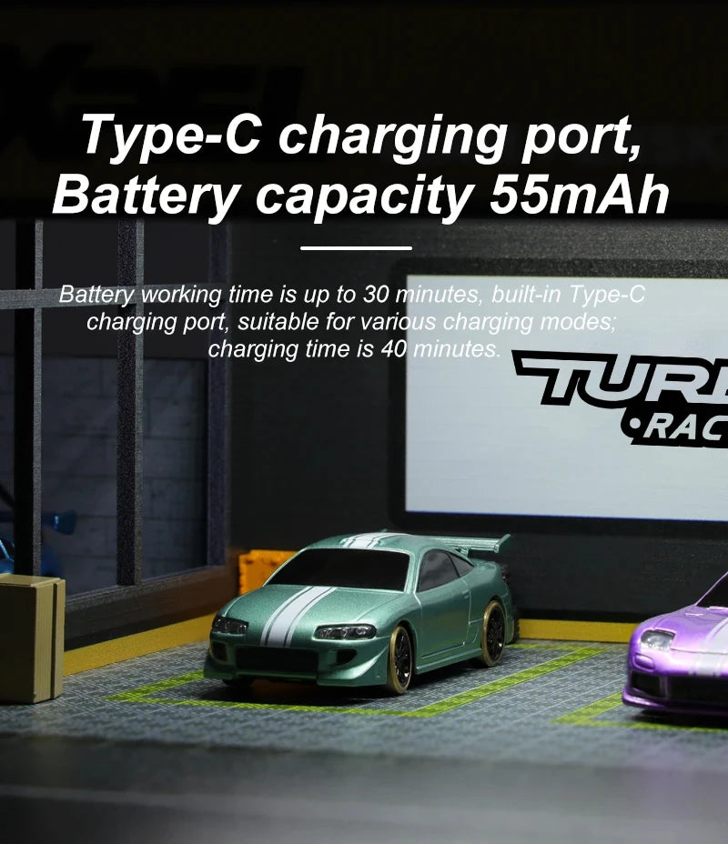 Desktop Turbo Racing 1:76 RC Drift Car W/ Gyro Radio