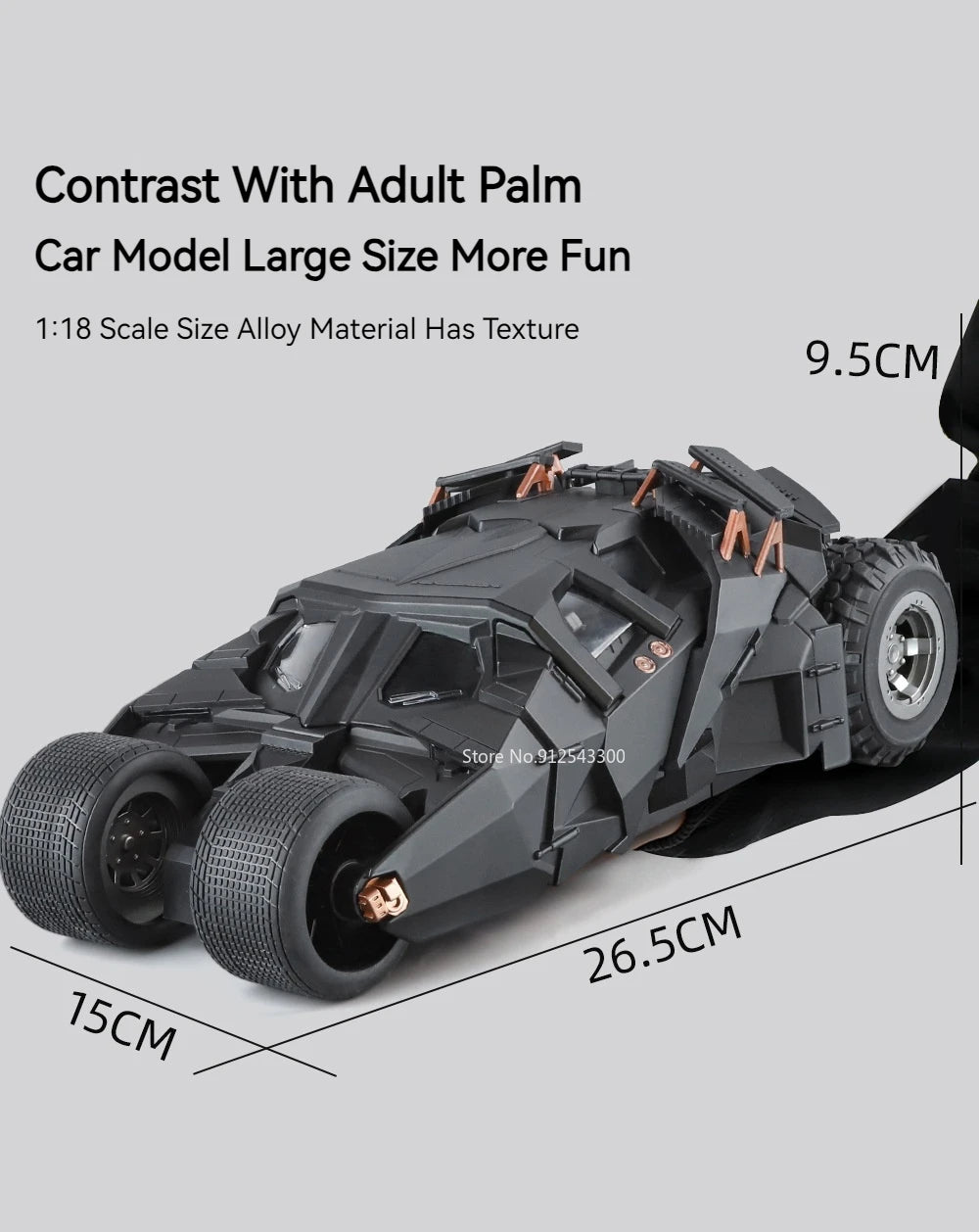 1:18 Batmobile collectors Model – The Dark Knight Trilogy Diecast Edition