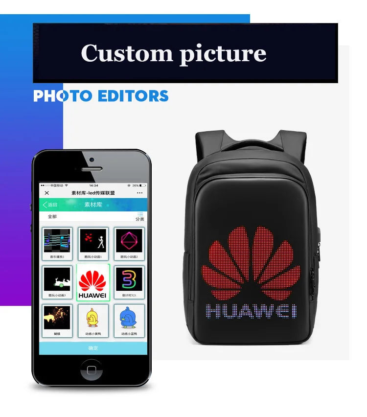 LED Smart Laptop Backpack