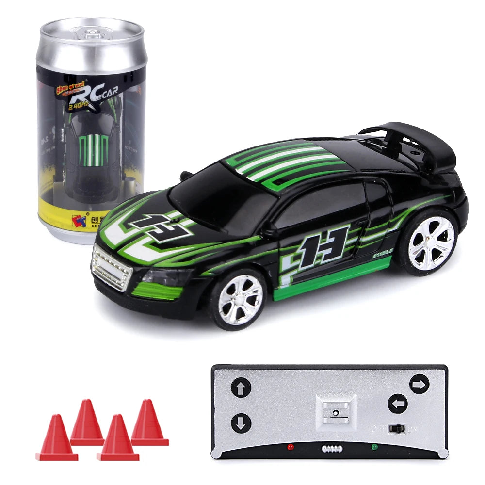 1:58 Mini RC Drift Car – Bluetooth-Controlled Toy in PVC Can Pack (Model 8023)