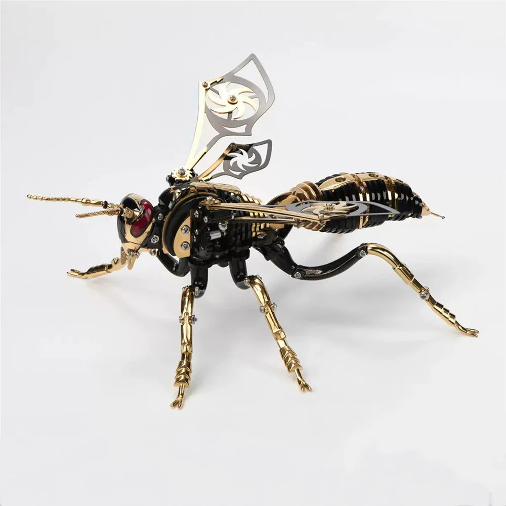 3D Stainless Steel Wasp Model Kit – DIY Mechanical Insect Puzzle Toy for Adults & Teens | Anti-Stress Craft