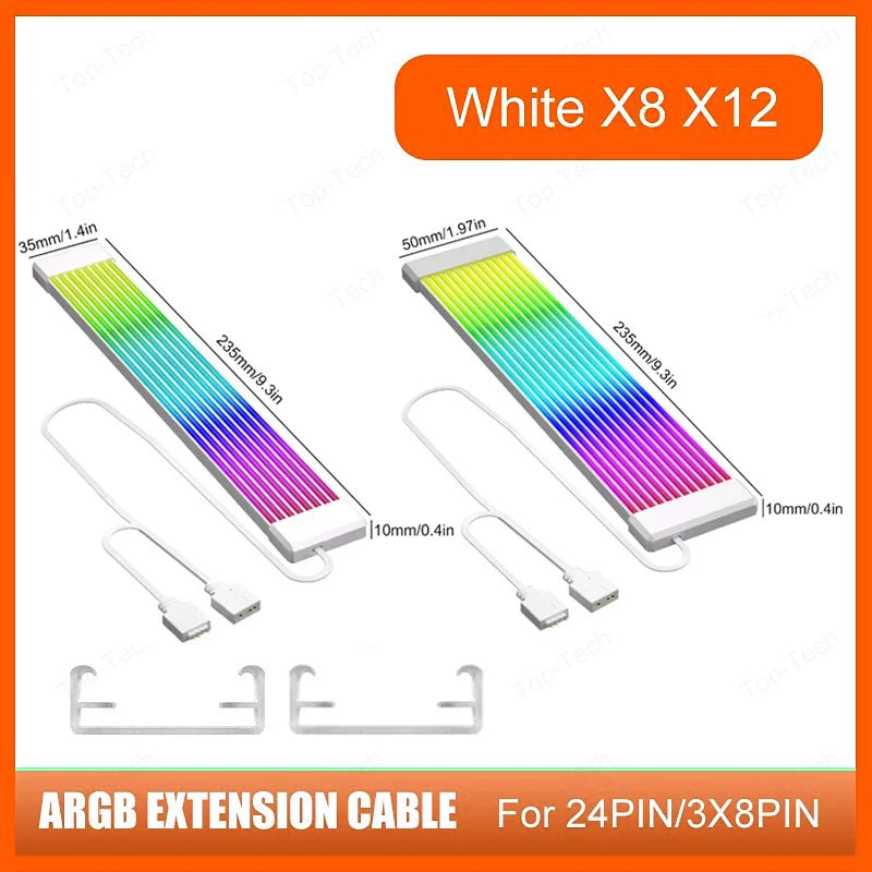 PC RGB PSU/GPU Cable Light Strip – 5V ARGB Sync Ready