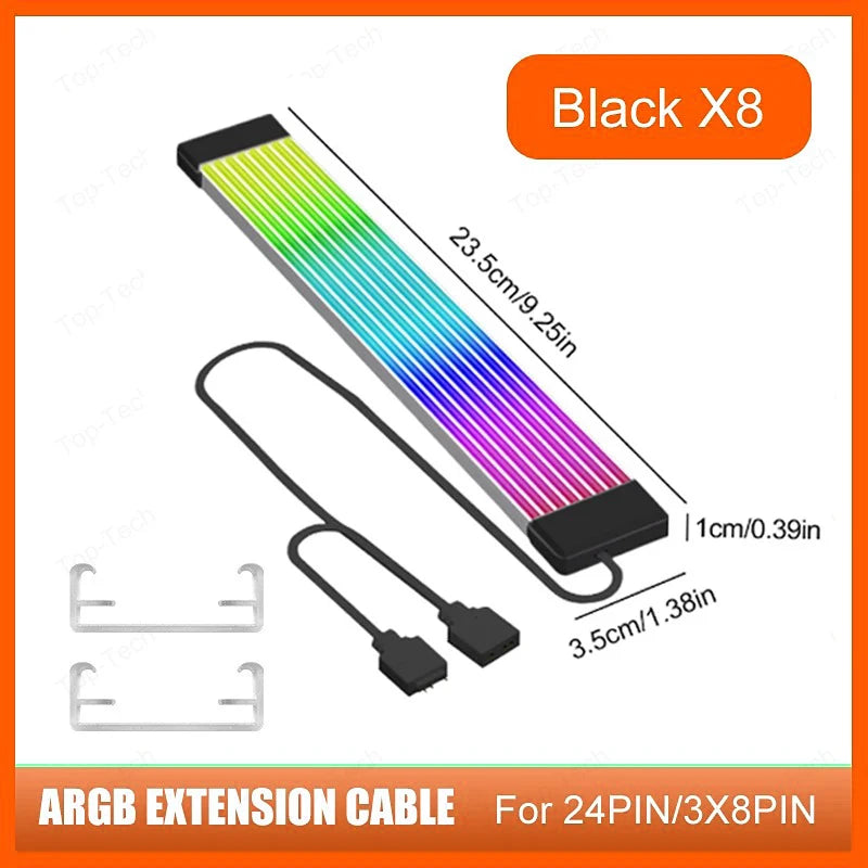 PC RGB PSU/GPU Cable Light Strip – 5V ARGB Sync Ready