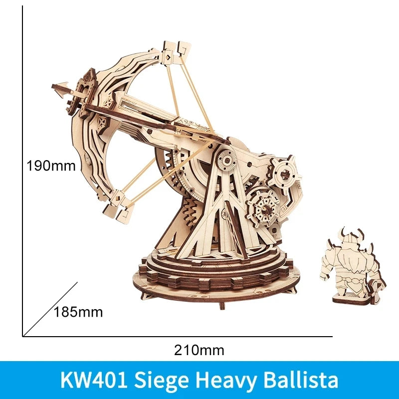 Medieval Siege Weapons – 3D Wooden Puzzle Set (Ballista & Artillery Models)