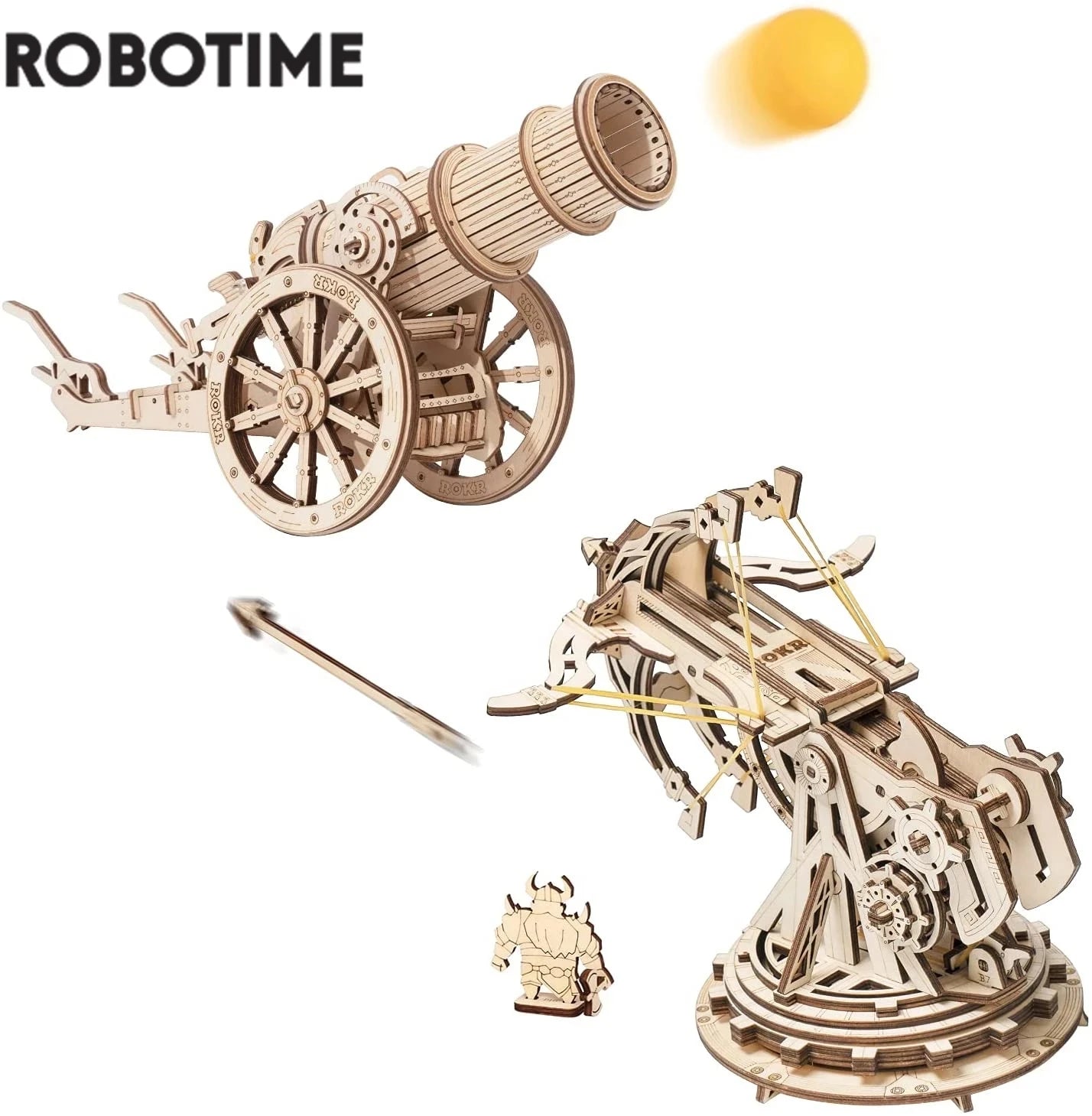 Medieval Siege Weapons – 3D Wooden Puzzle Set (Ballista & Artillery Models)