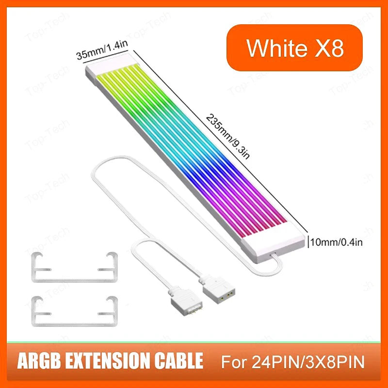 PC RGB PSU/GPU Cable Light Strip – 5V ARGB Sync Ready