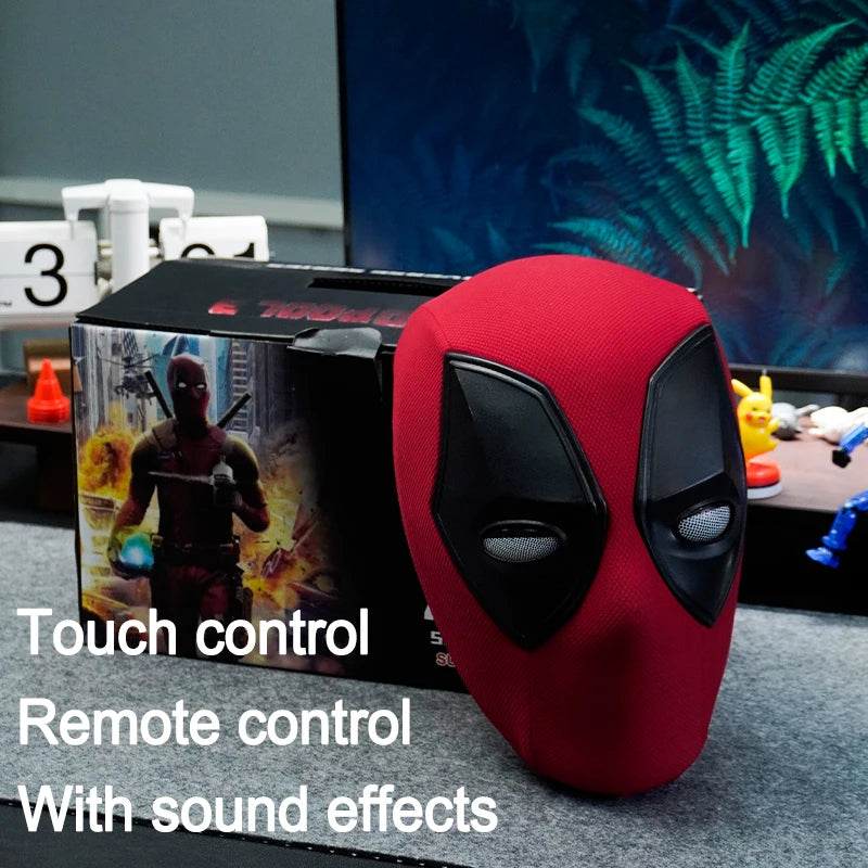 Deadpool 1:1 Electronic Mask – Remote-Controlled Moving Eyes | Cosplay & Desktop Display Model for Adults & Fans