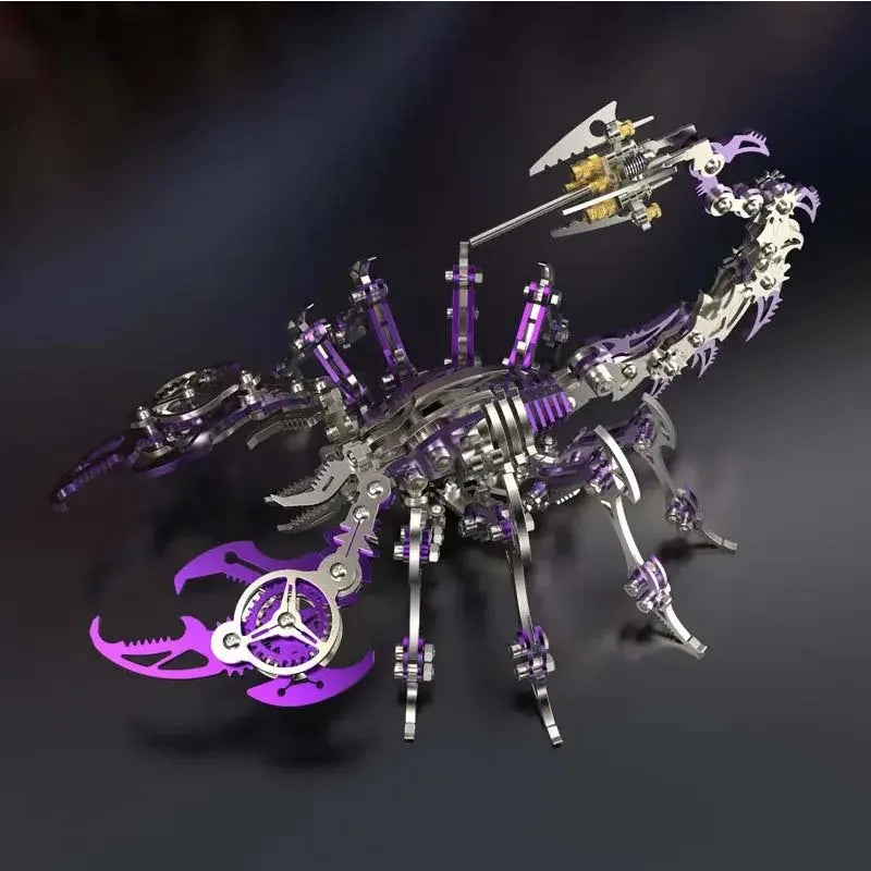 DIY 3D Metal Scorpion King Model Kit – 454-Piece Mechanical Puzzle for Adults & Teens