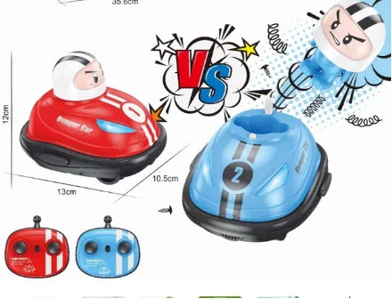 RC Battle Bumper Car Set – 2.4G Pop-Up Doll Crash Game with Lights (2 Cars)