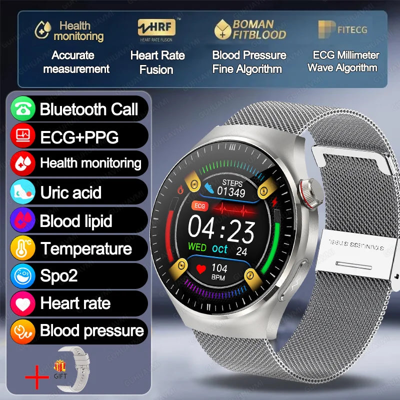 VitaPulse TK26 – 5-Organ Health Smartwatch with Uric Acid & Blood Lipid Tracker