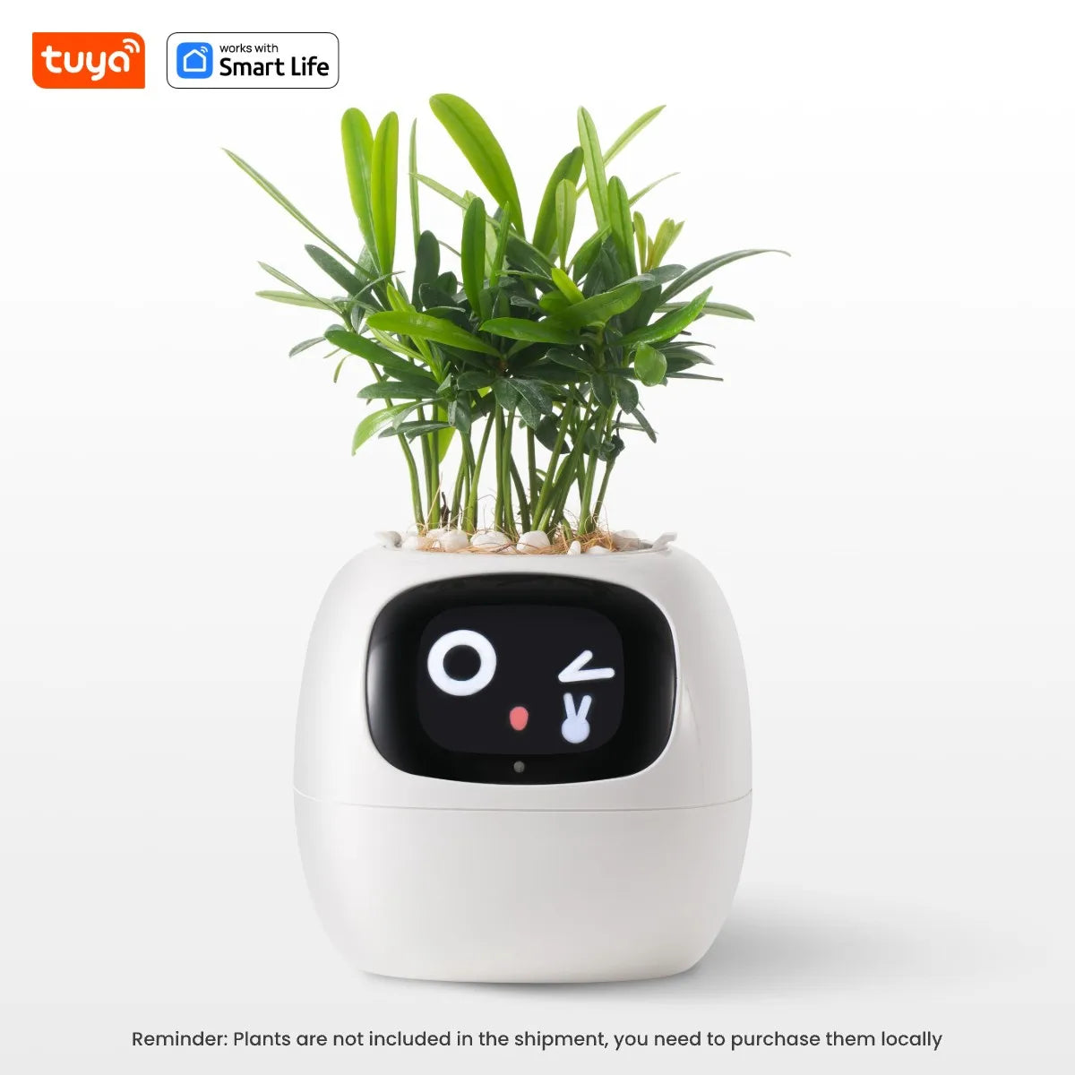 Tuya Ivy Smart Planter – 49+ Expressions, 7 Sensors & AI Chip for Interactive Plant Care