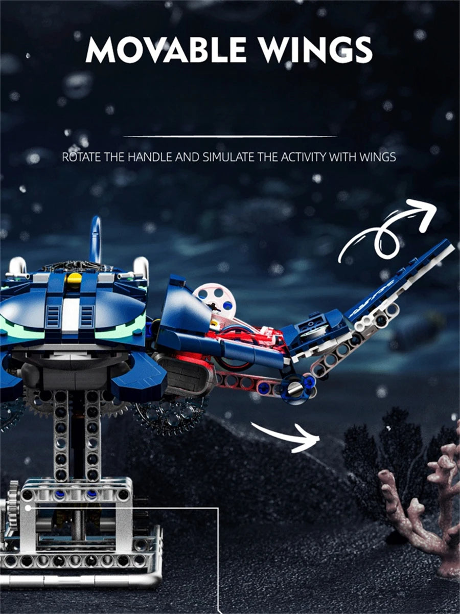 Mechanical Sea & Land Animal Building Block Sets