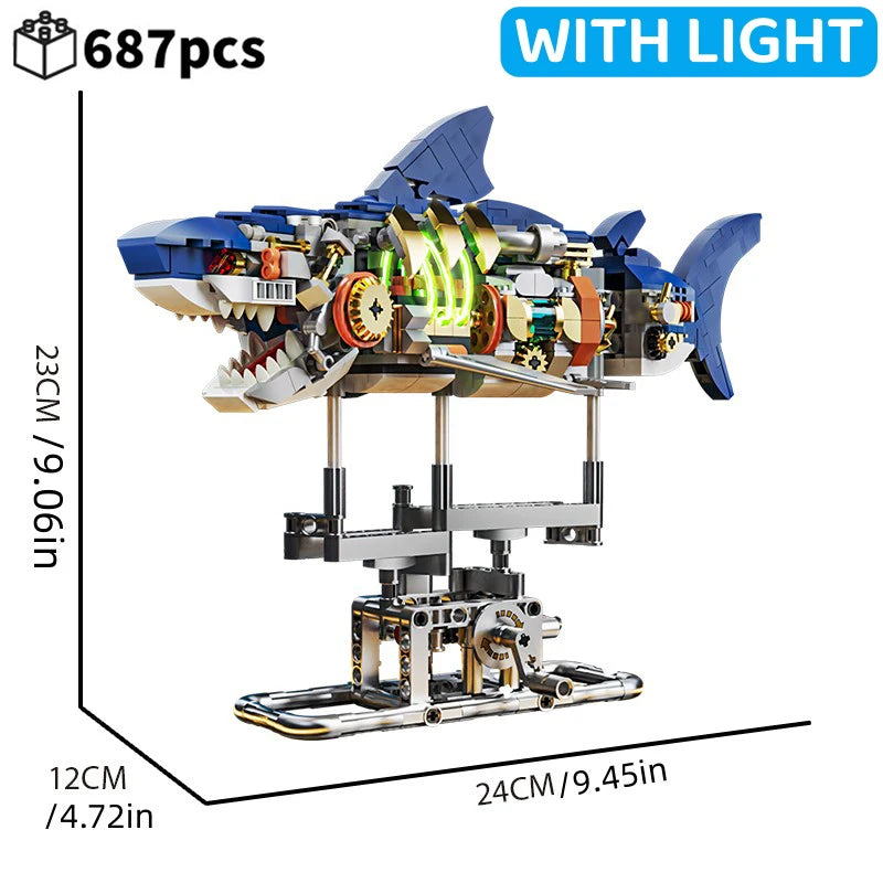 Mechanical Sea & Land Animal Building Block Sets