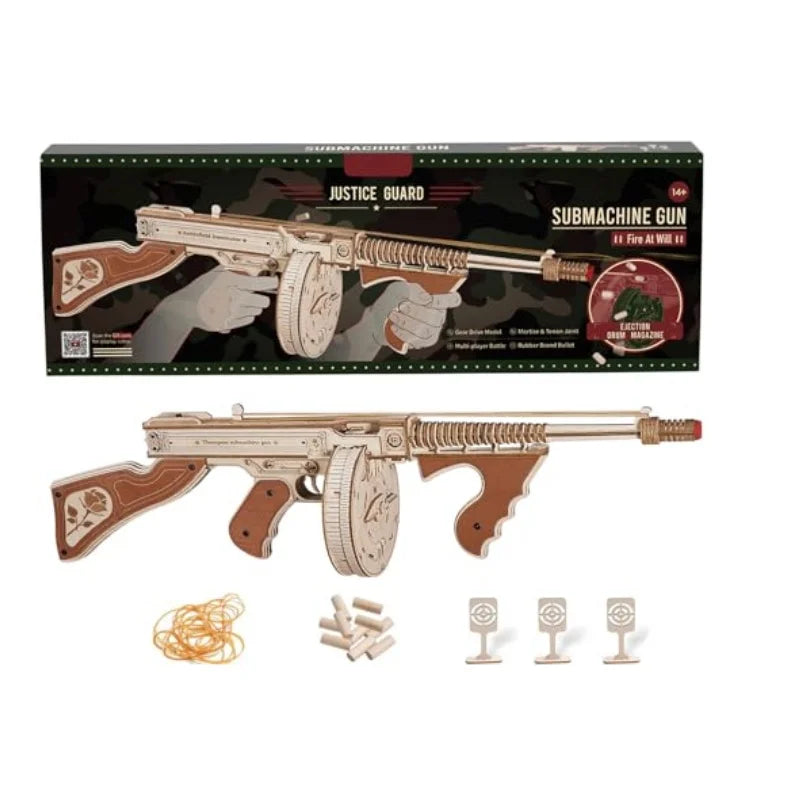 DIY Thompson Submachine Gun-3D Wooden puzzle