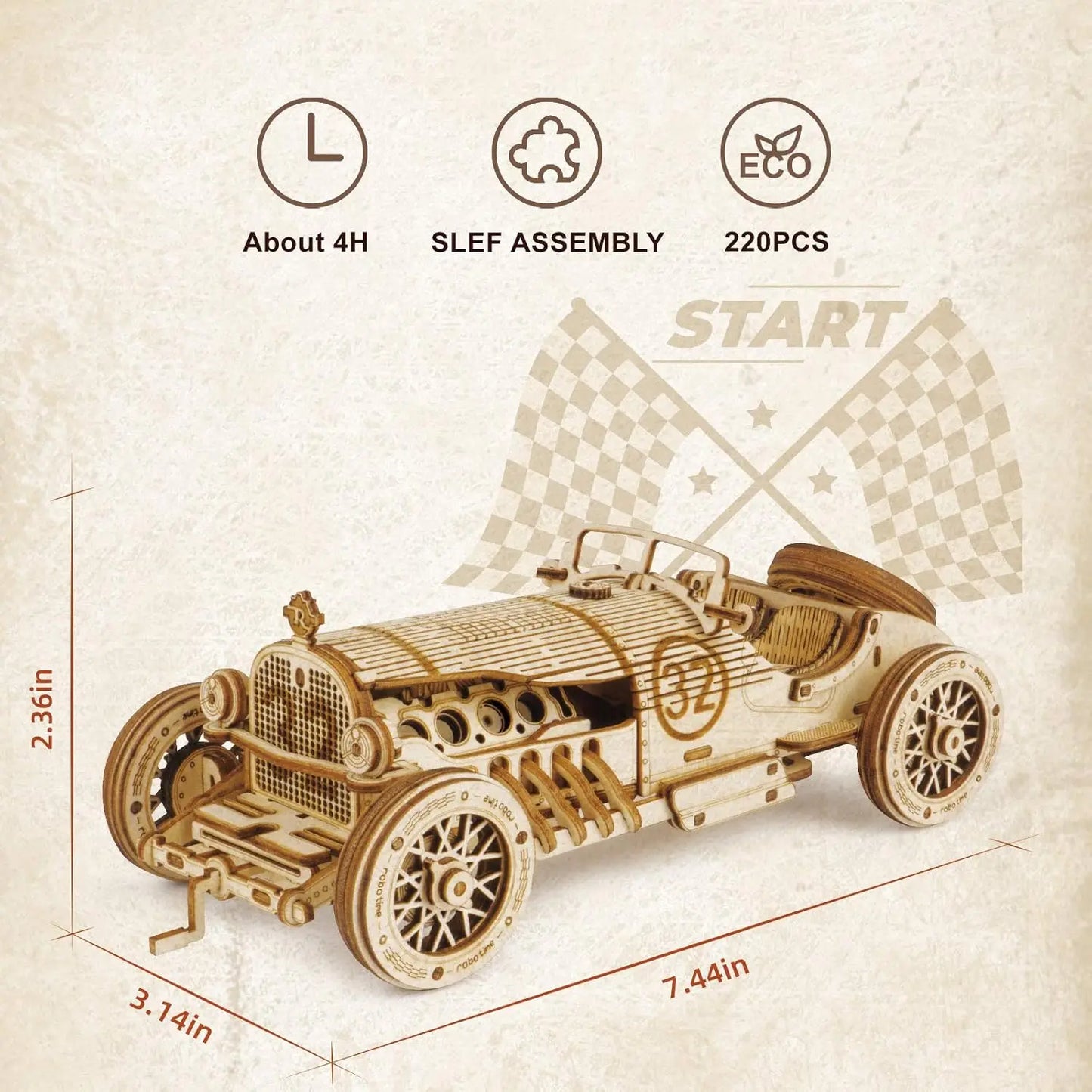Timeless Machines – 3D Wooden Vehicle Model Kits Collection