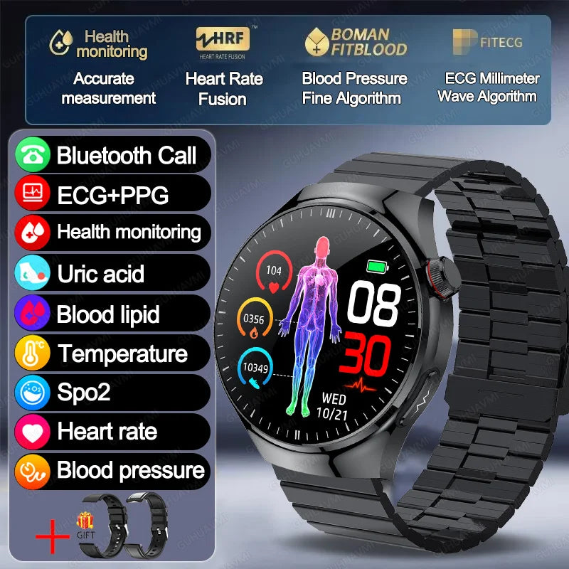 VitaPulse TK26 – 5-Organ Health Smartwatch with Uric Acid & Blood Lipid Tracker