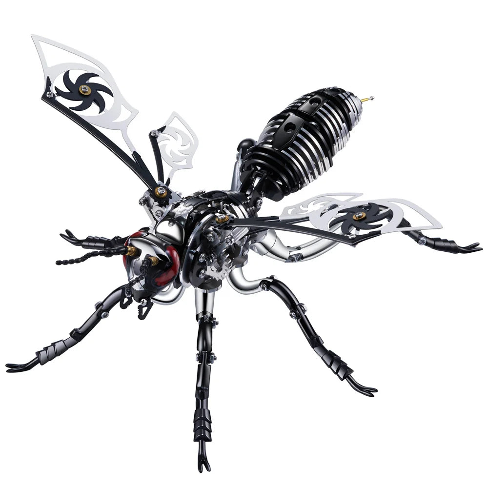 3D Stainless Steel Wasp Model Kit – DIY Mechanical Insect Puzzle Toy for Adults & Teens | Anti-Stress Craft