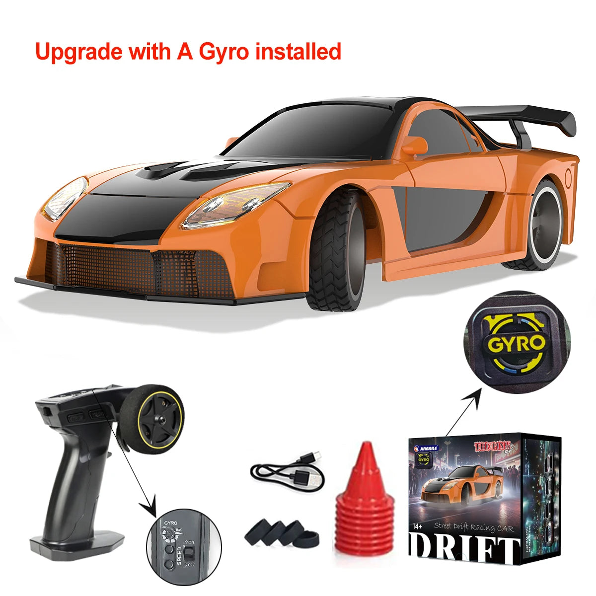 1/43 RC Drifting Car Racing RTR 4WD with Upgraded Gyro!