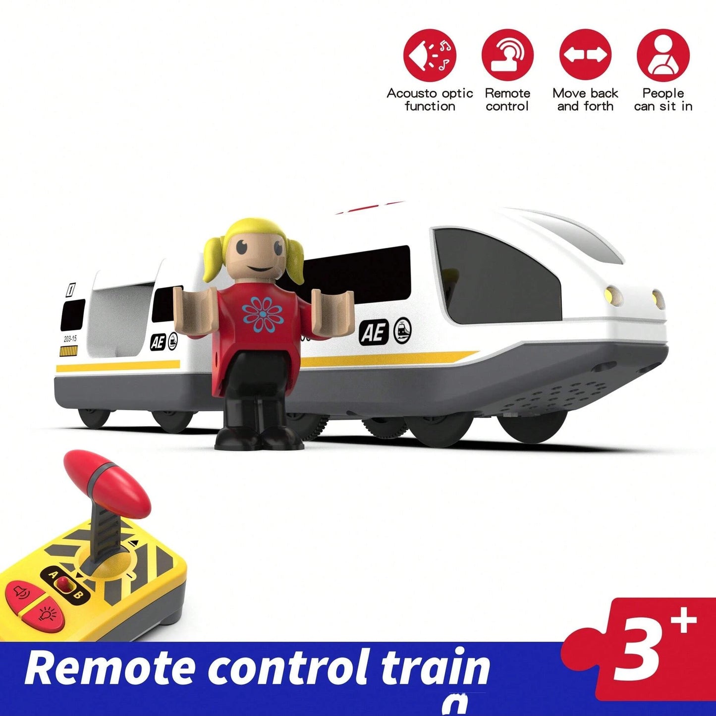 Magnetic RC Diecast Train & Car Track Set – Compatible with Wooden Railways