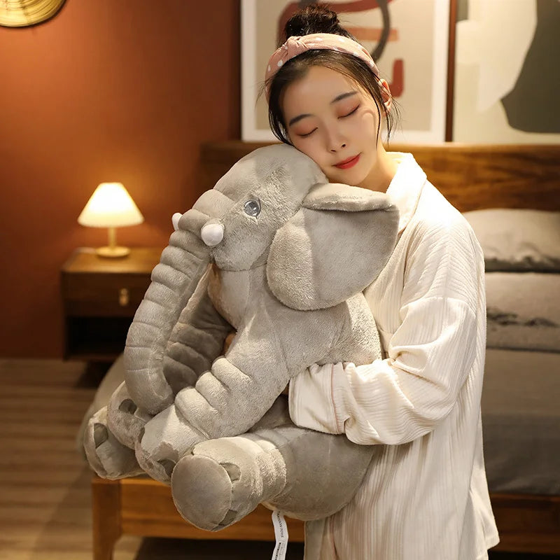 Plush Elephant Doll – 40cm / 60cm / 80cm Soft Stuffed Cushion Toy