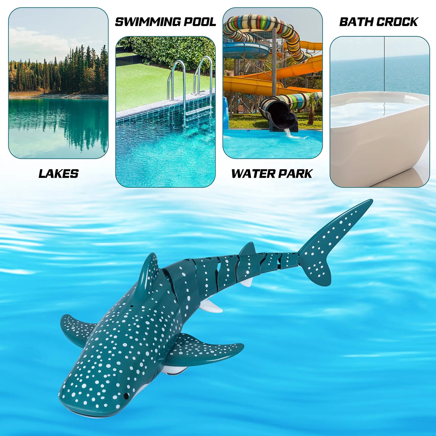 Smart RC Shark & Whale Spray Toy – Electric Water Robot Boat for Kids (With Lights & Remote Control)