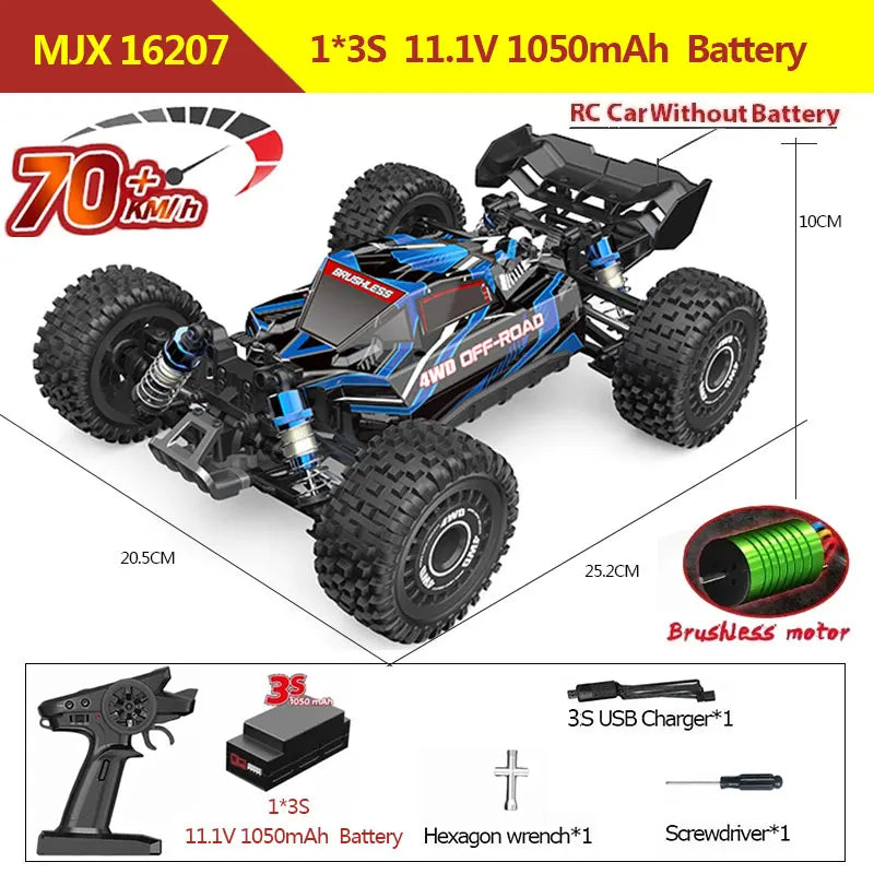 Hyper Go 1/16 RC Racing Car – 16207 (70KM/H) & 16208 (60KM/H) Brushless 4WD Models