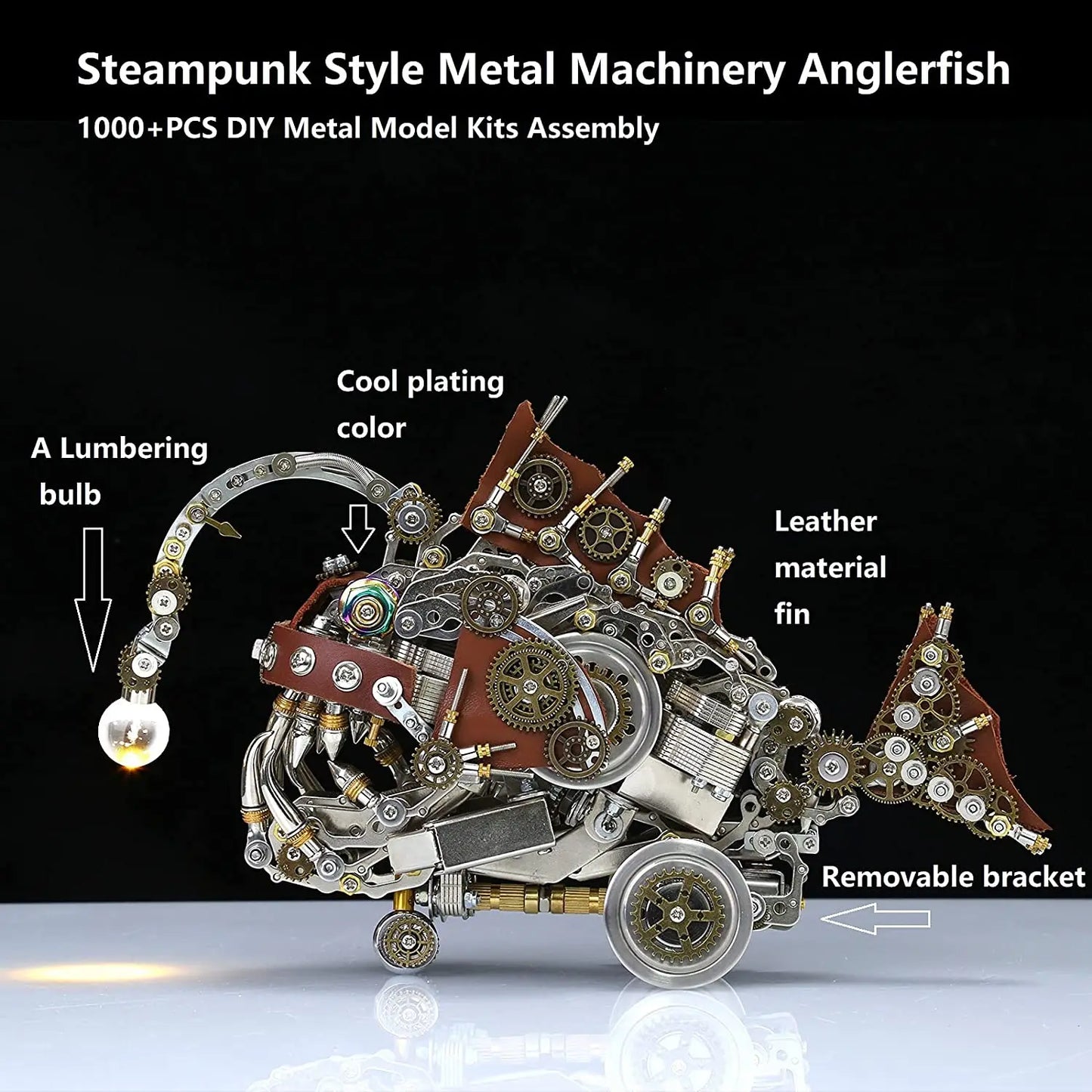 Anglerfish – 3D Steampunk Metal Puzzle Kit (1064 PCS)
