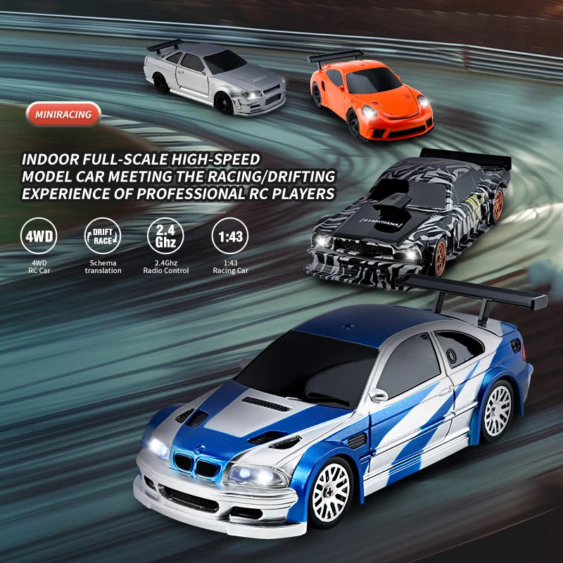 1/43 RC Drifting Car Racing RTR 4WD with Upgraded Gyro!