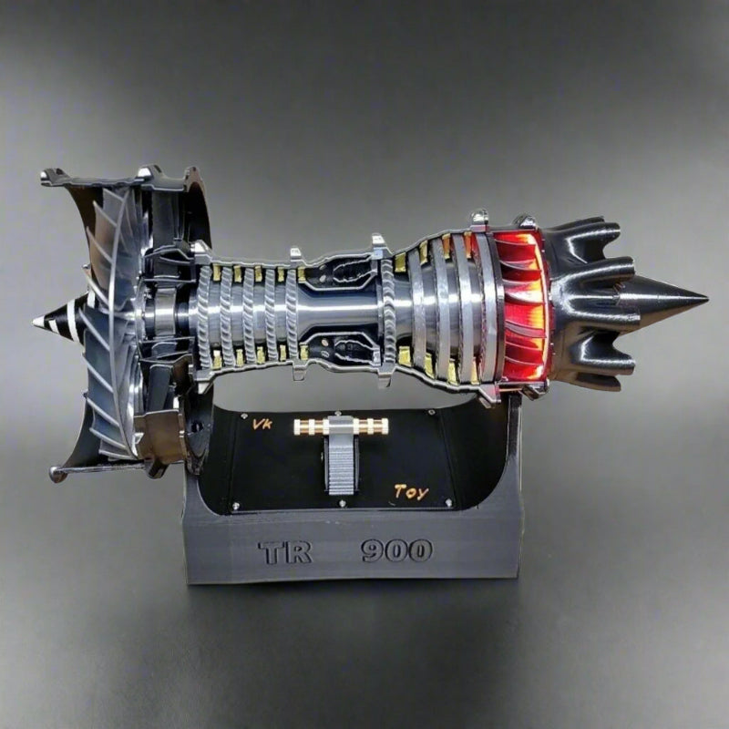 TR900 Limited Edition Turbofan Engine Model – DIY Kit or Finished Product (Adjustable Speed + Tail Flame Effect)