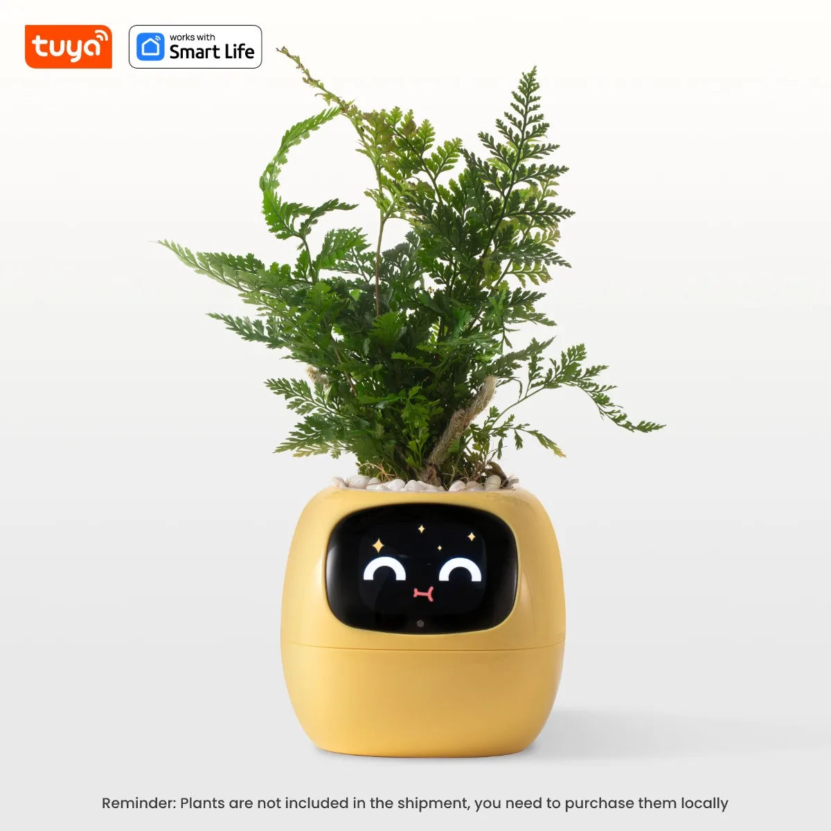 Tuya Ivy Smart Planter – 49+ Expressions, 7 Sensors & AI Chip for Interactive Plant Care