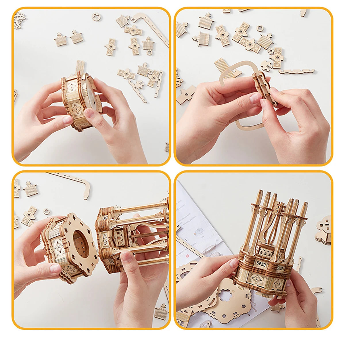 Ferris Wheel 3D Wooden Puzzle – DIY Mechanical Craft Kit & Brain Teaser