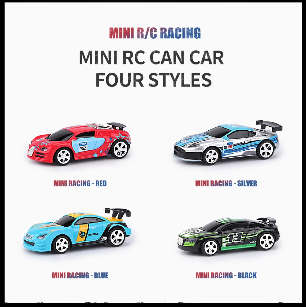 1:58 Mini RC Drift Car – Bluetooth-Controlled Toy in PVC Can Pack (Model 8023)