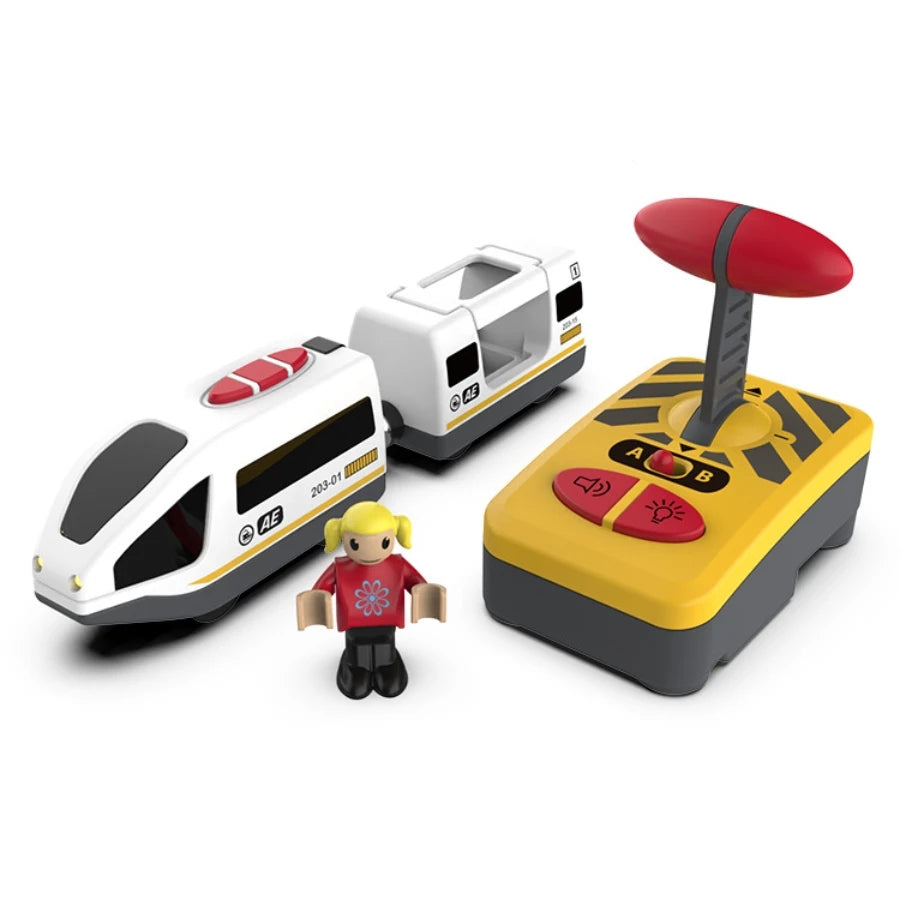 Magnetic RC Diecast Train & Car Track Set – Compatible with Wooden Railways