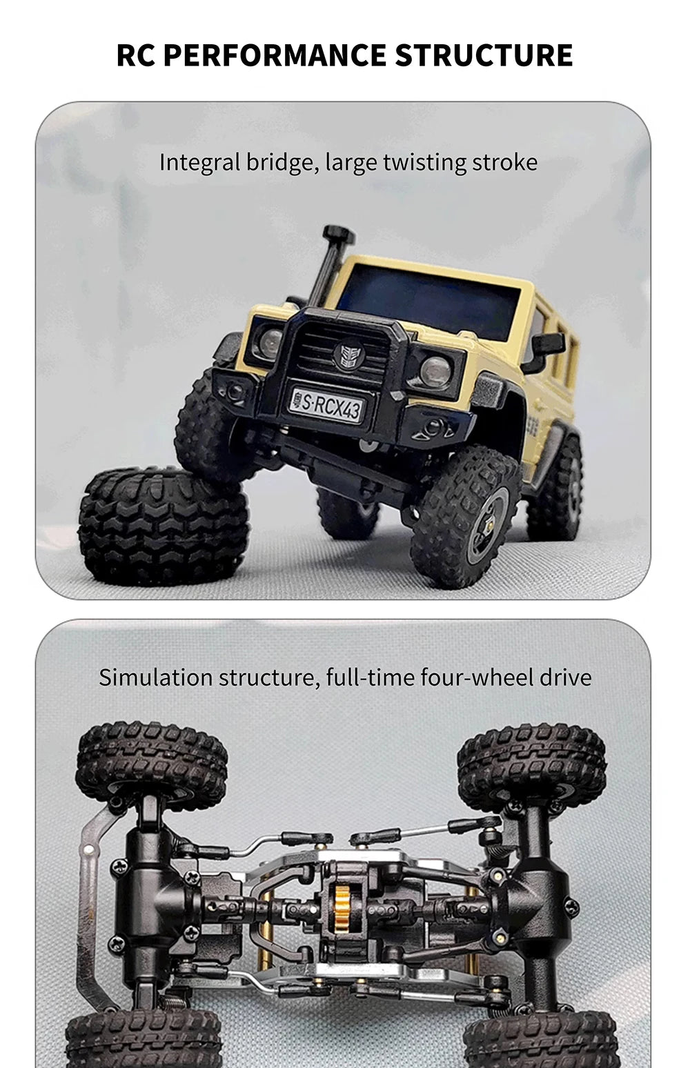 LDARC X43 – 1:43 Mini RC 4WD Crawler Car (RTR Edition)