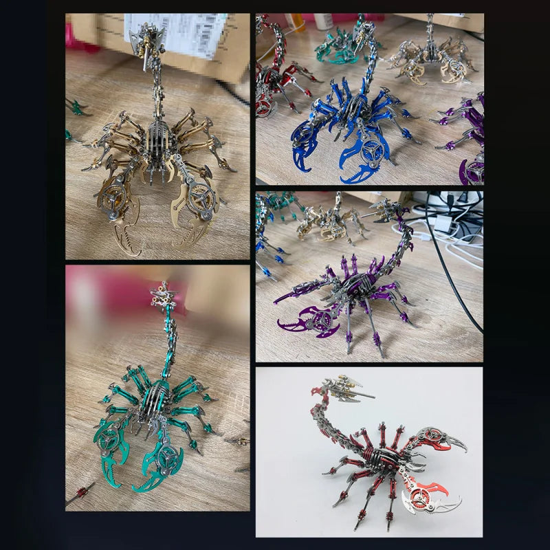 DIY 3D Metal Scorpion King Model Kit – 454-Piece Mechanical Puzzle for Adults & Teens