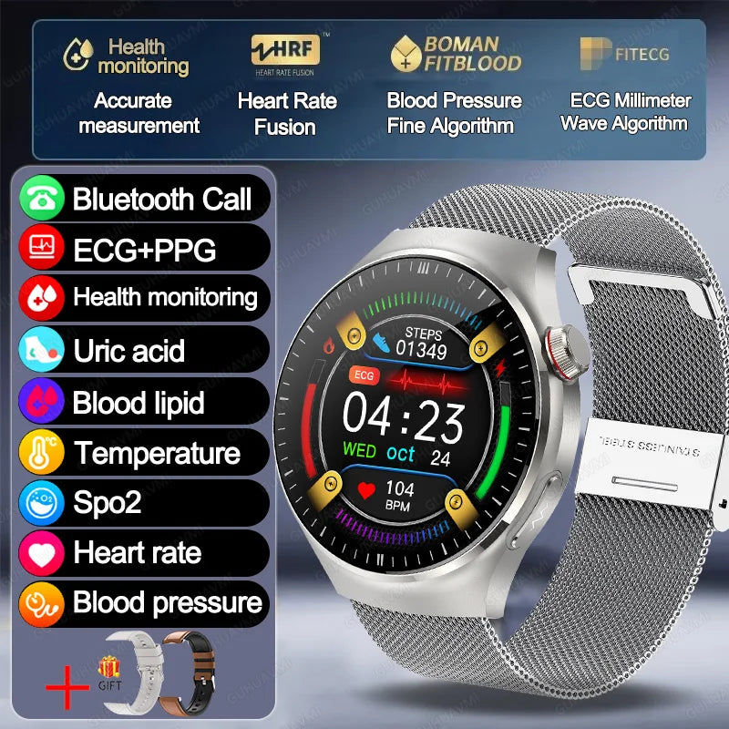 VitaPulse TK26 – 5-Organ Health Smartwatch with Uric Acid & Blood Lipid Tracker