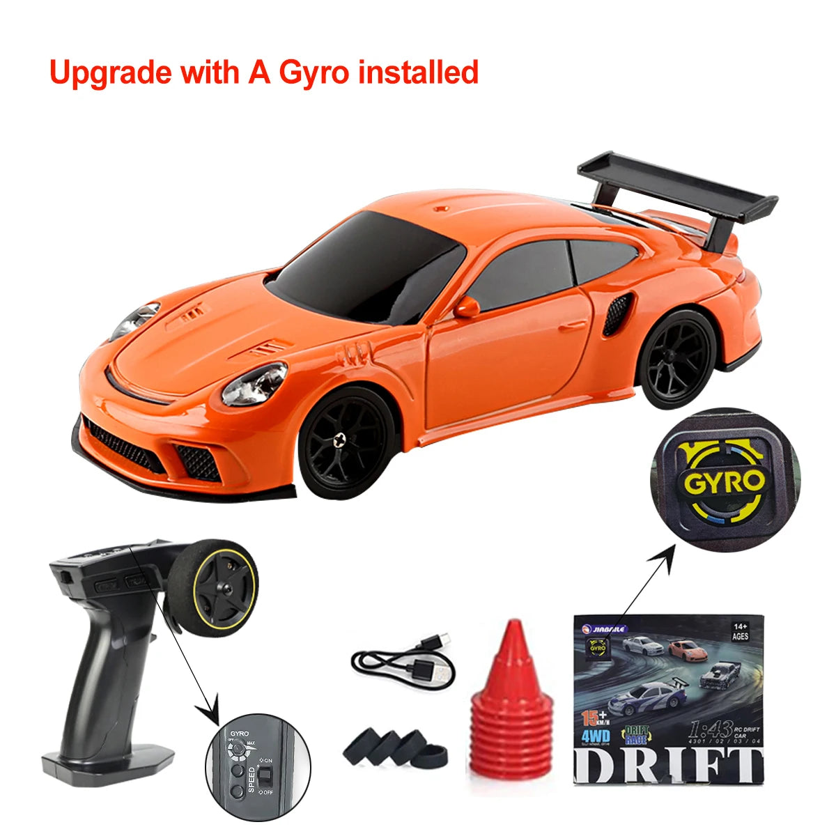 1/43 RC Drifting Car Racing RTR 4WD with Upgraded Gyro!