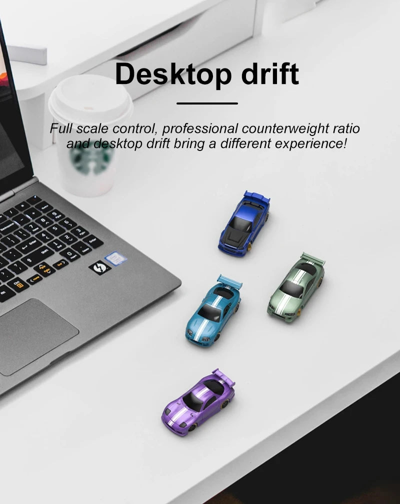 Desktop Turbo Racing 1:76 RC Drift Car W/ Gyro Radio