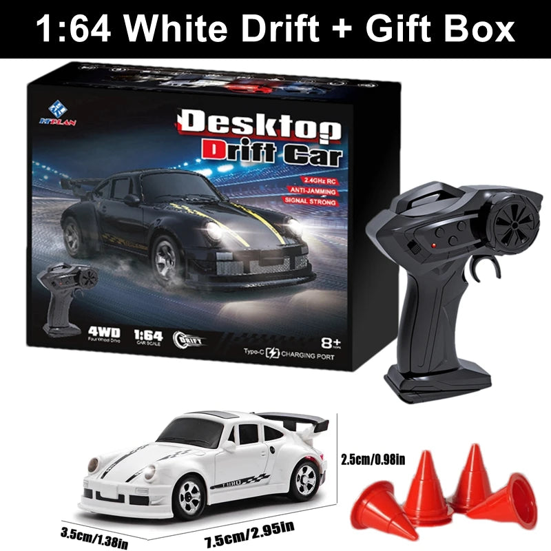 1:64 4WD Mini Drift RC Car – High-Speed 2.4G Remote Control Racer (15KM/H)