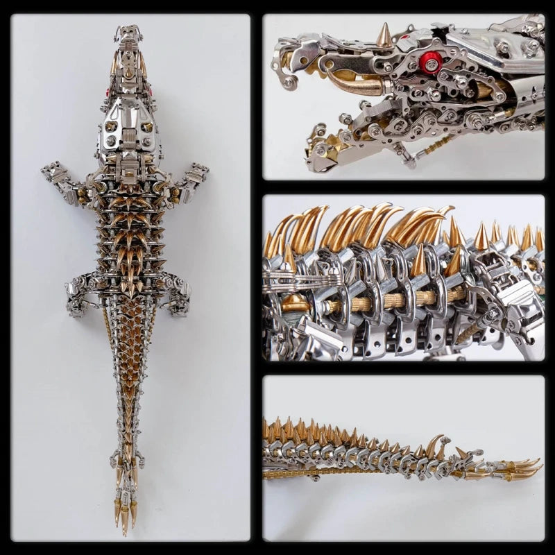 MechGator – DIY Mechanical Crocodile 3D Metal Puzzle Kit (1500+ PCS)