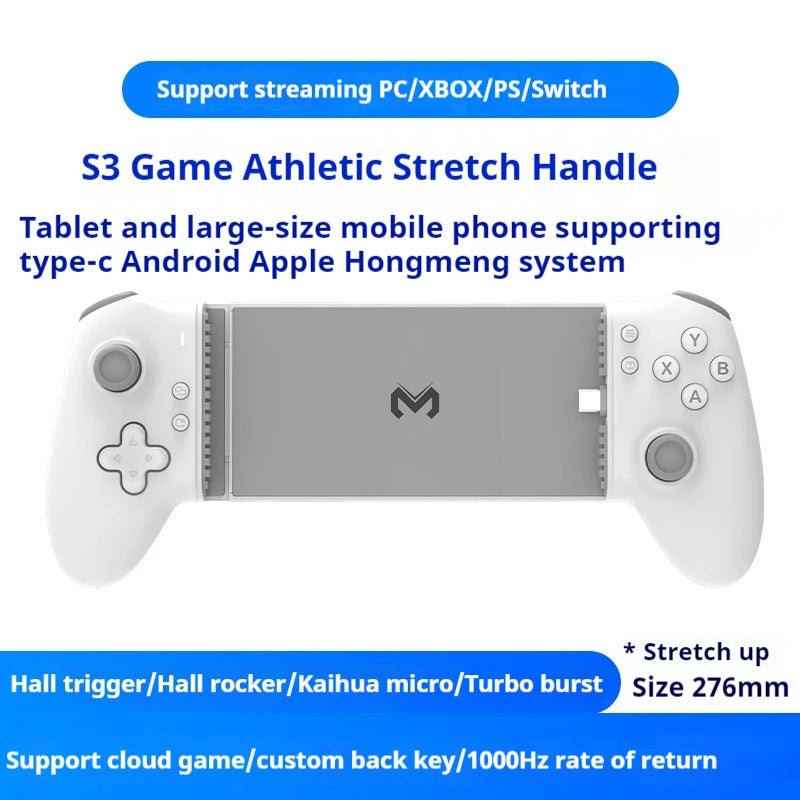 Memo S3 Gamepad – Type-C Mobile Phone Controller with Hall Effect Joystick
Pro-Level Precision for Android, PS Cloud & Mobile Gaming